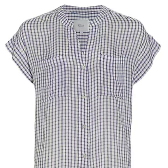 Rails Tops - RAILS NAVY GINGHAM BUTTON DOWN SIZE S
